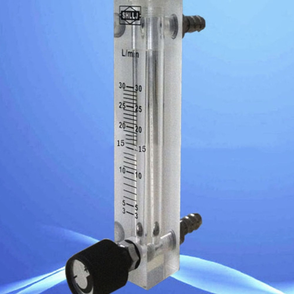 LZQ-7 (3-30) 산소 conectrator 용 제어 밸브가있는 lpm 공기 유량계 (h = 120mm 가스 유량계), 유량 조절 가능